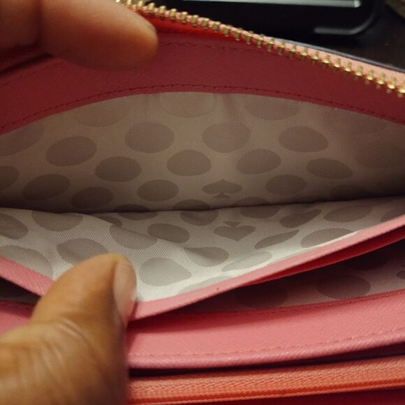 Kate Spade Laurel Way Neda Zip Around Continental Wallet Pink - Picture 9 of 10